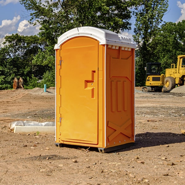 can i customize the exterior of the portable restrooms with my event logo or branding in Tioga ND